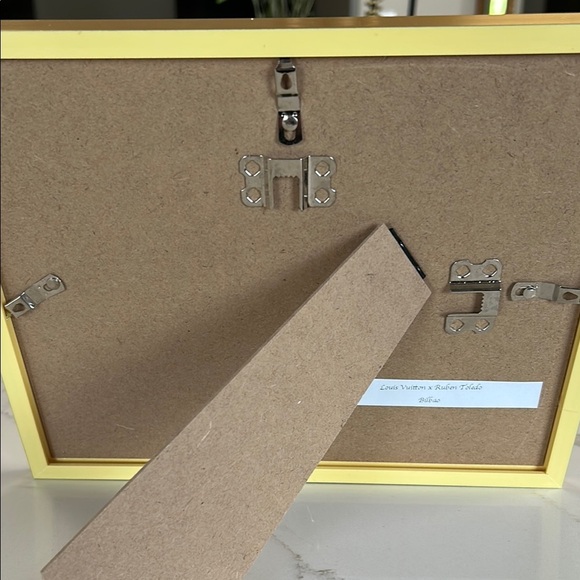 Louis Vuitton Blue and Gold Framed Art Bilboa - Picture 5 of 6